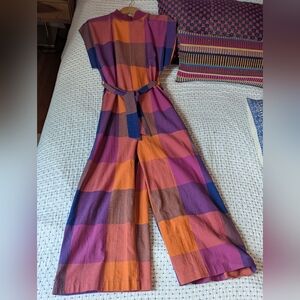 Rujuta Sheth Comfy Jumper Colorful Plaid Women's Jumpsuit